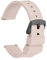 WOCCI 16mm Bracelet de Montre Silicone pour Femme et Homme avec Boucle Noire (Rose Clair)