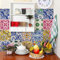 RE-COVERTILES - Fliesenaufkleber Badezimmer und Küche 24 Stck 10x10 cm - PS00137 PVC-Wanddekoration Wasserdicht Fliesen Mosaik Stil Azulejos-Zementfliesen