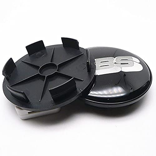 QUXING 4 Stück Radnabenkappen Nabendeckel, für BBS 68mm Auto Felgendeckel Zubehör Zierdeckel Emblem Logo Abzeichen Accessoires
