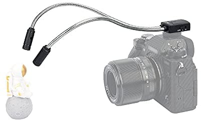 JJC Makro Arm Licht, 5600K Flexible Makro LED Lampe für Nikon Canon Sony DSLR Kamera, 5 Level Einstellbare Beleuchtung Helligkeit Hot Shoe Mount Blitz Passt Schießen Insekten/Pflanzen/Schmuck und mehr
