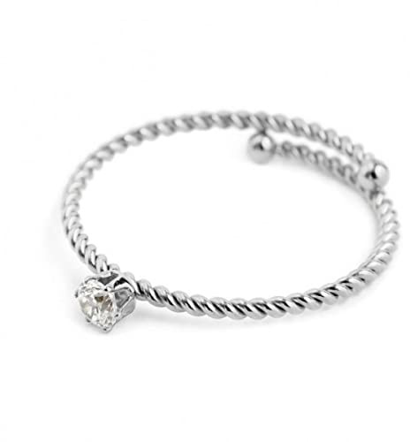 marlu ANELLO CRISTALLO BIANCO 3 MM ACCIAIO 18an116w-s