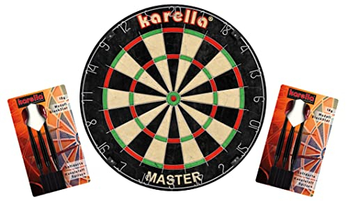 Dartboard Karella Master im Set inklusive 2 Satz Karella Softdarts