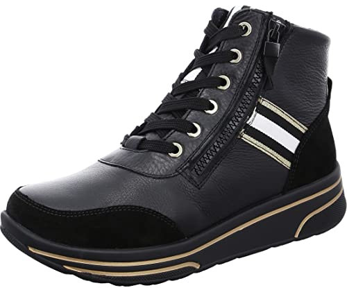 ara Damen Sapporo Sneaker, SCHWARZ, 38 EU Weit