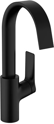hansgrohe Vivenis 75030671 Moderner 1-Griff 1-Loch, 30,5 cm hoch, Waschbeckenarmatur, Mattschwarz