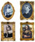 ECGER Halloween-Dekoration, 3D-Wechselgesicht, Horror-Bilder, beweglicher Portraitrahmen, 4 Stück, gruselige Wanddekoration für Party, Schloss, Spukhaus, Zuhause, Innendekoration (4 Stück)
