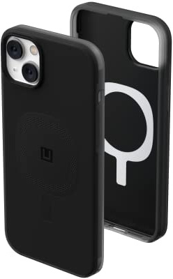 U by UAG [U] Lucent 2.0 Case kompatibel mit Apple iPhone 14 Plus Hülle [Halb-transparentes Case, 4,8m Fallschutz, Magnetring, Ultra Slim Bumper] - schwarz (transparent)