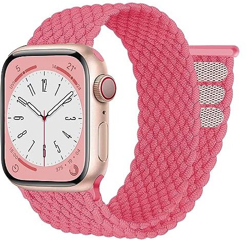 Braided Strap for Apple Watch Straps 40mm 38mm 41mm 45mm 44mm 42mm 46mm Women/Men,Stretchy Elastic Sport Solo Loop Bands for Apple Watch Ultra 49mm iWatch Series 10/9/8/7/6/5/4/3/SE