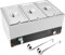 DULNICE 3 Pan Bain Marie Commercial Food Warmer Stainless Steel Food Warmer Buffet Server for Parties, Catering and Restaurants,Temperature Control 30-80°C 1500W