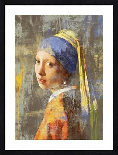 ART PRINT CAFE' Kunstdruck Pop Art – Chestier, Das Mädchen von Vermeer 2.0