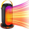 Portable Space Heater, Fan Heaters for Home Low Energy Silent, 600W / 1200W PTC Electric Heater with Tip-Over and Overheat Protection, 3 Adjustable Modes & Thermostat, Suitable for Office Home Dorm