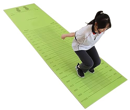 Tappetino per Salto Lungo Verde Test Pad per la Pratica del Salto in Lungo, Tappeto per Misurare Il Salto in Lungo in Piedi, Pastiglie Fitness per Studenti Adulti per Bambini, Stuoia di Addestramento