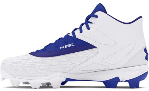 Under Armour Leadoff Mid 3.0 Baseball Cleat Sneaker für Herren, (400) Royal/White/Royal, 44 EU