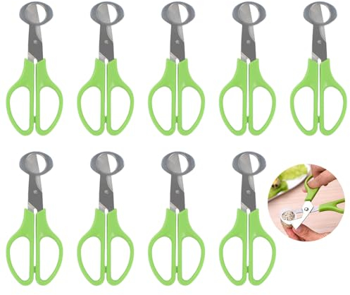 10 Pièces Ciseaux à Oeufs de Caille, LIUCONGBD Acier Inoxydable Caille Ciseaux, MéTal Oeuf Shell Cutte pour Couper Des œufs de Caille, Ouvre-Coquille d'Oeuf pour Restaurant et la Cuisine