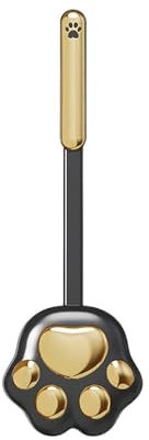Brosse de Toilette en Silicone Patte de Chat de Dessin animé, organisateurs muraux, Nettoyage sans impasses, ustensiles de Nettoyage de Salle de Bains, WC à Domicile (Color : Black)