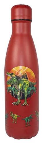 NatureVac - Bouteille d'eau T-Rex de Deluxebase - En acier inoxydable - 500 ml - Sans BPA - Réutilisable et étanche - Pour salle de sport, voyage, sport, école