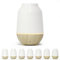 SALKING Difusor de Cerámica, 100 ml Difusor de Aceites Esenciales, Humidificador Aceites Esenciales con Luces Blancas Cálidas, Difusor Ultrasonico para la Oficina en Casa