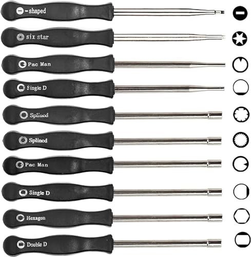 10 pcs Outil de réglage du carburateur Kit de Tournevis pour carburateur à 2 Cycles commun Réglage du Petit carburateur Moteur Réglage de l'outil de réglage