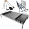 Argentinischer Grill mit abnehmbaren Eisenmodulen + Feuerschale + Feuerwerkzeuge - Eisen Argentinien Grill - BBQ Parrilla Asado - Sor pampa grill (Grill mit Eisengrillmodul) Cod 003 (71,1 x 50,8 cm)