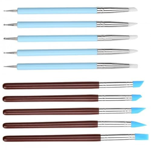 10 Stück Modellierwerkzeug, Ton Werkzeug Set, Clay Töpferwerkzeug, Carving Tools, Skulptur Modellierwerkzeuge, Clay Sculpting Tools