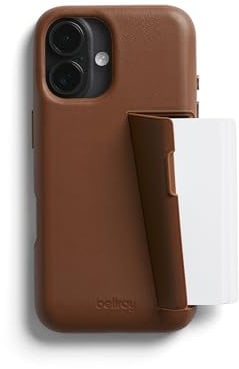 Bellroy Phone Case – 3 Card for iPhone 16 (leather iPhone case, phone wallet) - Sienna