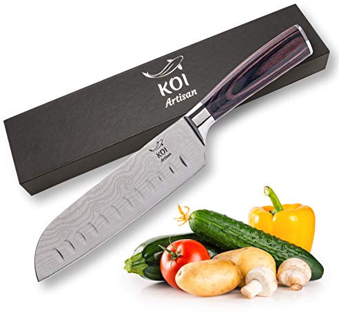 KOI ARTISAN Kitchen Chef's Knife with Pakka Wooden Handle