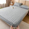 Calefee Bettlaken 180x200 Spannbettlaken Hoher Steg 32cm, Betttuch ohne Kissenbezug Polyester Wasserdicht Einfarbig Hellgrau
