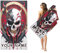 Goplnma Personalisiert Skull Strandtuch Mit Namen, Totenkopf Handtuch mit Namen Badetuch für Jungen, Mikrofaser Gotisch Skull Strandtuch Groß 90x180cm Badetuch Handtuch für Strand (70 x 140 cm,1)