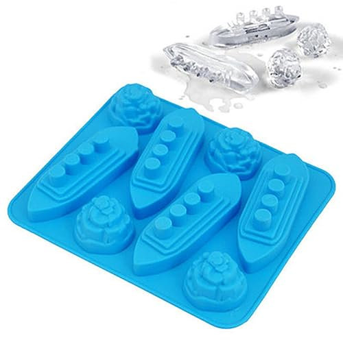 Titanic & Ice-Burg Ship Sailing Ice Cube Bar Novelty Funny Silicon Mould Tray,Titanic,Ice Cubes