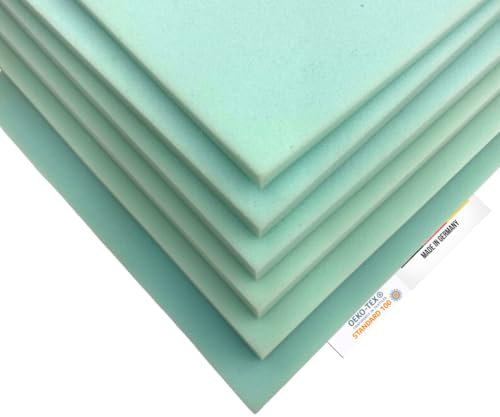 Generisch WEISSBACH Pur Schaumstoffplatte für Polster RG40 fest Matratze Verschiedene Größen Schaumstoff Zuschnitt Sitzkissen Polsterschaumstoff Schaumstoffkissen Schaumstoffmatte (80 x 50 x 3 cm)