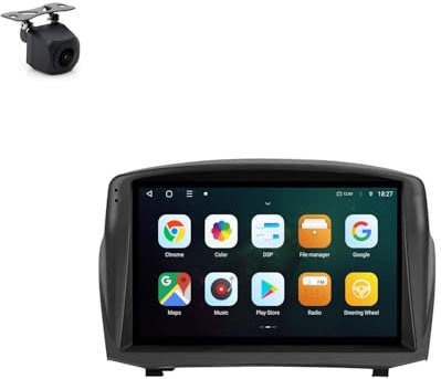 Android 9 Inch Touchscreen Car Radio Stereo for Ford Fiesta Mk 6 2008-2019 with Carplay Android Auto GPS Navigation with BT WiFi USB Mirror Link FM Auto Parts(1+16G)
