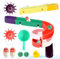 Jouets de Bain pour Enfants, 24 Pièces Jouet de Bain Toboggan à Canard, Jeux Bain Bebe avec Ventouse, Jouets de Bain de Toboggan Aquatique pour Enfant 3 4 5 6 7 Ans