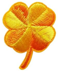 Bügeleisen auf Flecken 10pcs Lucky Clover Stickflecken nähen Applique Bügel