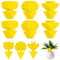 AiQInu 60 Pièges Anti Moucherons Interieur, Attrape Mouche Interieur Jaunes, Anti Pucerons Plantes Exterieur Attrape Mouche Collant pour la Lutte Contre Les Parasites des Plantes D'intérieur