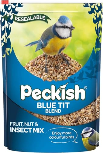 1kg, Blue Tit Blend Insect Mix, High Energy Wild Bird Food with Dried Insects & Seeds, Attracts Blue Tits, Robins, Wrens & More, Ideal for All Year Feeding