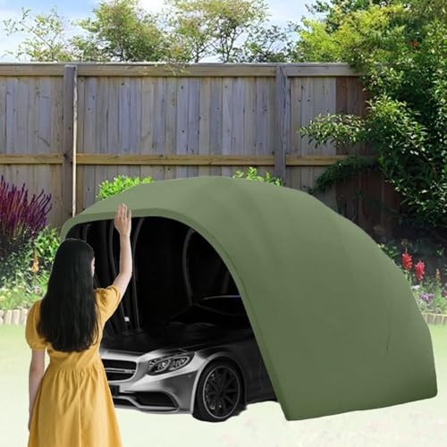 Tragbarer Aufbewahrungsunterstand – halbautomatische Zeltgarage, Winddicht und schneefest, Mobile Faltgarage für Pickup, Boot und Traktoren