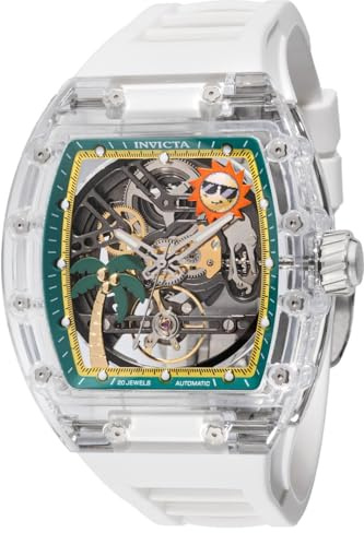 Invicta Artist 69137 Herren Uhr - Wasserdicht - Analog - Automatikuhr - K9 Glass mit transparent zifferblat - 42mm