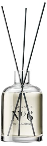 BUTLERS Raumduft 250 ml Vanilla Moments No. 6 - HOME & SOUL - Diffusor mit Rattan Duftstäbchen für ätherische Öle | Deko Badezimmer & Raumerfrischer für Büro | Raumparfum für die Wohnung