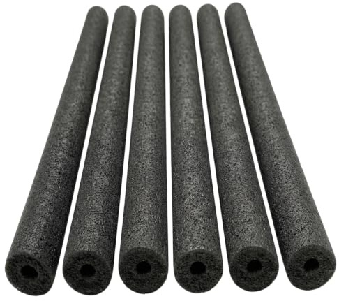 6 Stück Pool-Nudeln, 149, 9 cm, Hohlschaum-Nudeln, schwimmend, rutschfest, stoßdämpfend, Pe-Schwamm für Strand, Basteln, DIY-Projekte, Schwarz