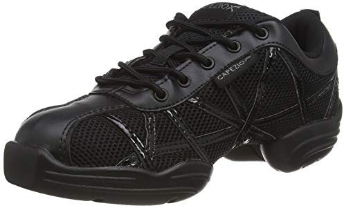 Capezio Damen Websneaker Sneaker, Schwarz/Schwarzem, 38 EU