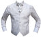 MMUGA Hochzeitwesten Set mit Plastron Weiß 64