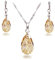 Schöner SD Schmuckset 925 Silber mit Marken Kristall Tropfen Golden Shadow