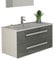 Jet-Line® | Moderner Waschtisch mit Waschbecken | Bad-Set | Stilvolles Badezimmermöbel mit Soft Close Schubladen | Waschplatz für Bad und Gäste WC Rapperswil | grau