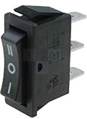 EDM 45049 Interruptor On-Off-On Estrecho 15A, Negro, 250 V