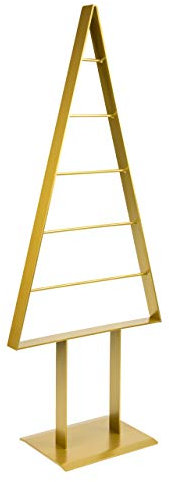 edelstahlheini.de Tannenbaum Metall künstlich Weihnachtsbaum Edel Schwarzbraun Hochglanz 98cm (Gold)