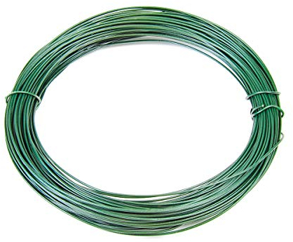 Spanndraht im Ring verzinkt und grün beschichtet - 3,8 mm - Länge 110 m
