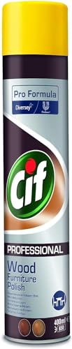 Cif Professional Möbelpolitur Spray - Effektive Holzpflege für strahlende Möbel, leicht anwendbar und langanhaltender Glanz, 400ml