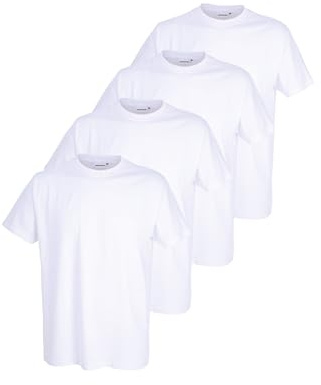Götzburg Herren 4er Pack Basic T-Shirt mit Rundhalsausschnitt (Weiss) 50