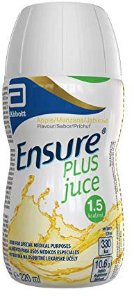 Ensure Plus Juice Nutritional Supplement Drink, Juice Style, Apple Flavour, Contains Protein, Vitamins and Minerals (30 x 220ml Bottles)