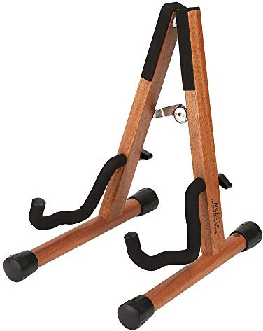 Neboic Wooden Stand With Bow Holder - Foldable A-Frame for Violin, Ukulele, Banjo, and Mandolin