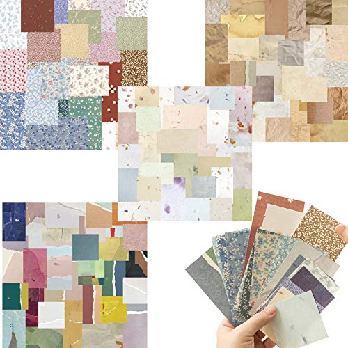 Lot de 240 blocs de feuilles de papier pour découpage DIY fleur cartes décoratives Scrapbooking cartes créatives, papier artisanal avec motif sur un côté, 54-110 mm, idéal pour scrapbooking, bricolage